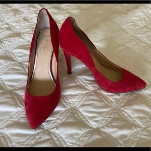 Red Jessica Simpson heels size 8